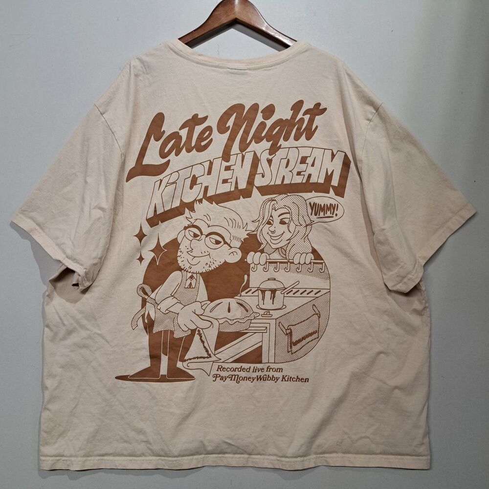 PMW Late Night Kitchen Stream Shirt Paymoneywubby Beige/Brown 5X XXXXXL